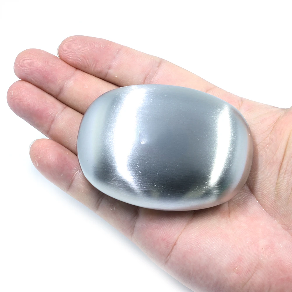 

304 Stainless Steel Soap, Protable Magic Soap, Kitchen Bar Eliminating Odor Remover (Oval )