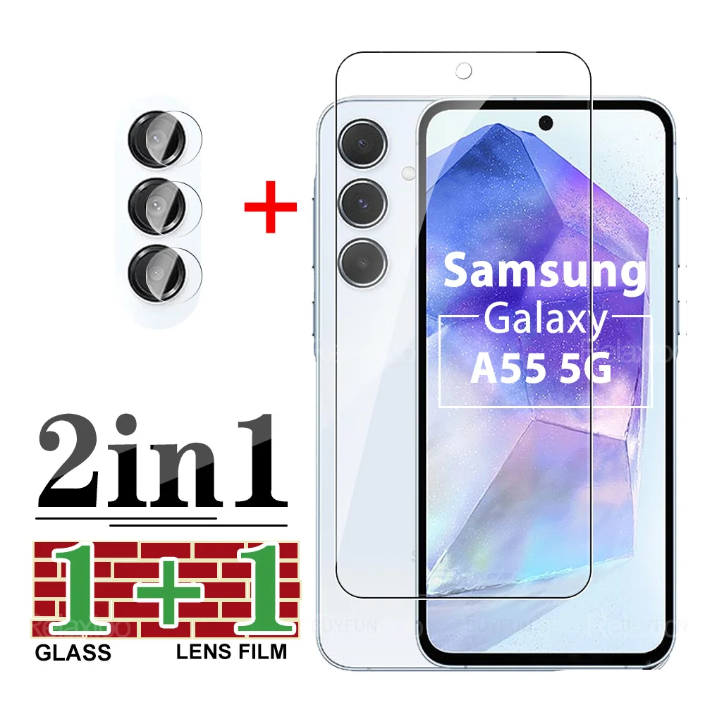 2в1 SamsungA55 GalaxyA16 Защитная пленка для экрана Samsung Galaxy A55 A35 A25 A15 A16 5G/4G Защитное стекло
