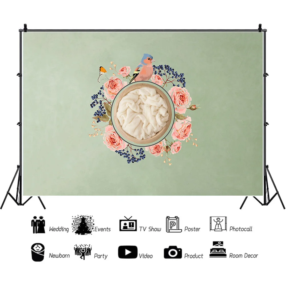 

Newborn Baby Hundred Days Ceremony Originality Backdrops Prop Birthday Photo Studio Photography Background LE-01
