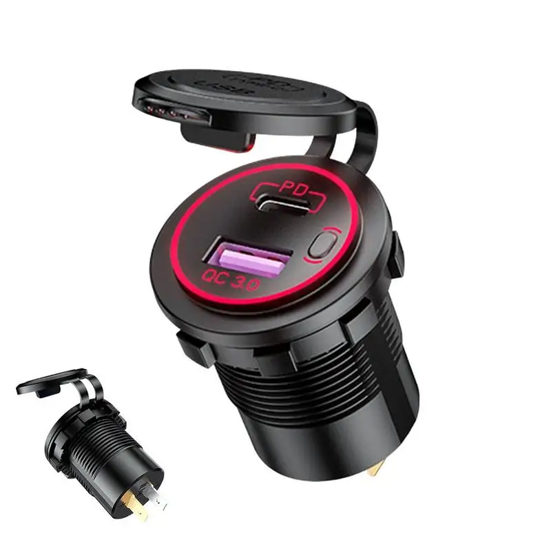 

Автомобильное зарядное устройство с двумя портами USB C, 12 В