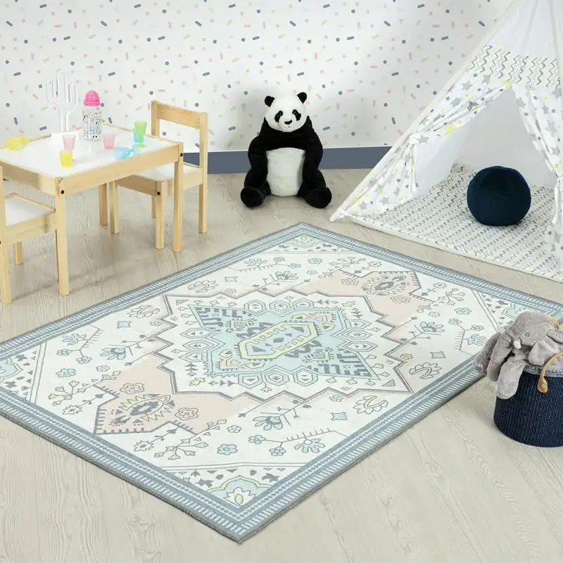 

Medallion Printed Microfiber Indoor Area Rug, Multi, 4.5' x 6.5'