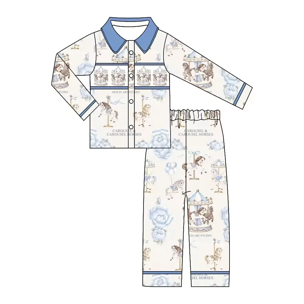 Пижамный комплект по индивидуальному заказу для малышей одежда-карусель девочек