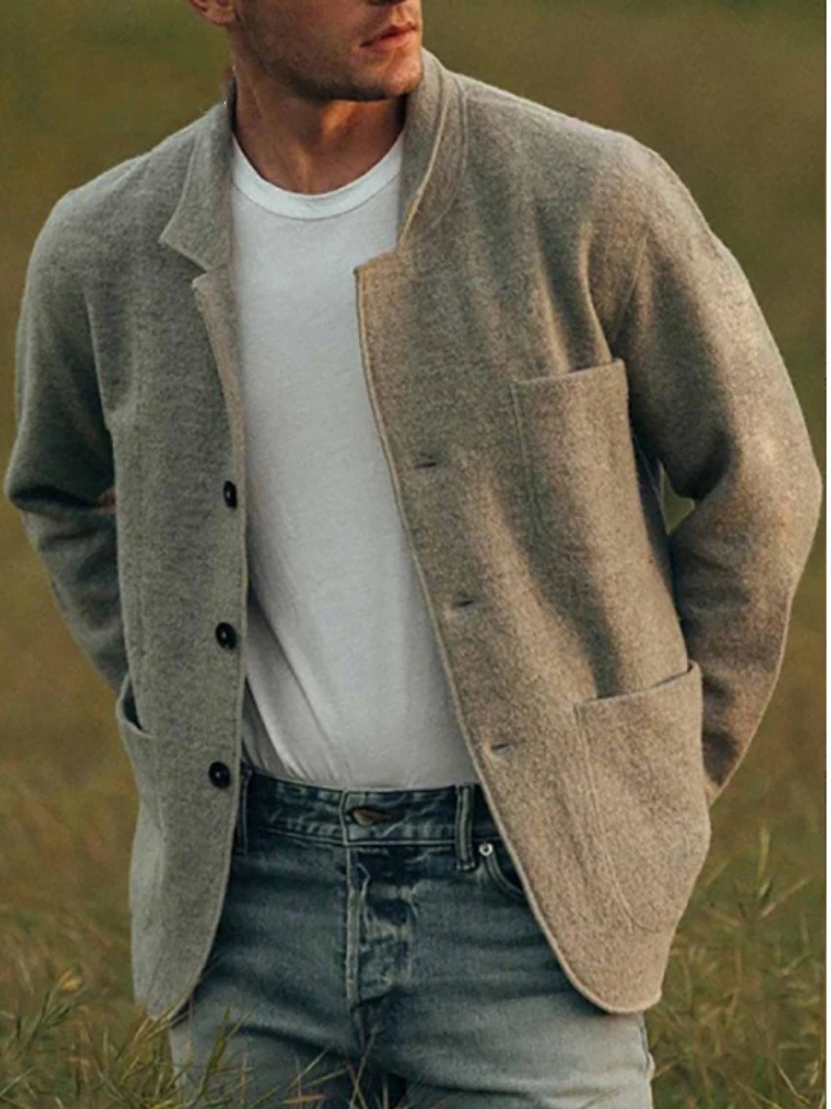 

Осенне-зимняя мужская одежда из смешанной шерсти 2023, пальто и куртки, молодежная мода, женская модная куртка, пальто, повседневное пальто