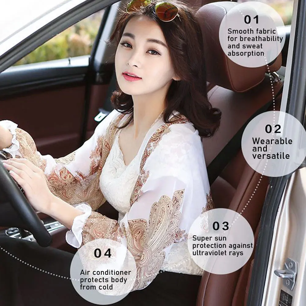 

Outdoor Thin Cycling Drive Sun Protection Clothing Anti-UV Arm Protector Shawl