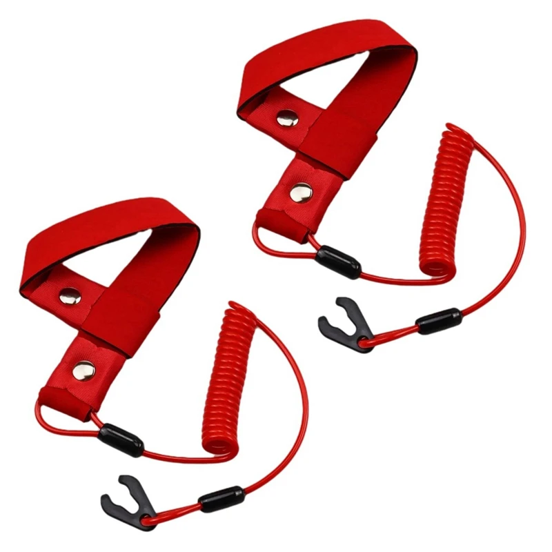 

2X Stop Kill Safety Lanyard Fits Handlebar Switch Key Floating Emergency Flameout Rope For All Yamaha Jet Ski