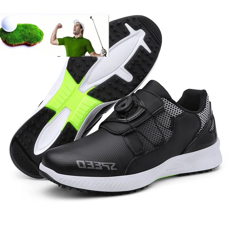 

Men Women Golf Sport Shoes Spikeless Professional Golf Training Sneakers for Men Black White Quick Lacing Golf Trianing Sneaker