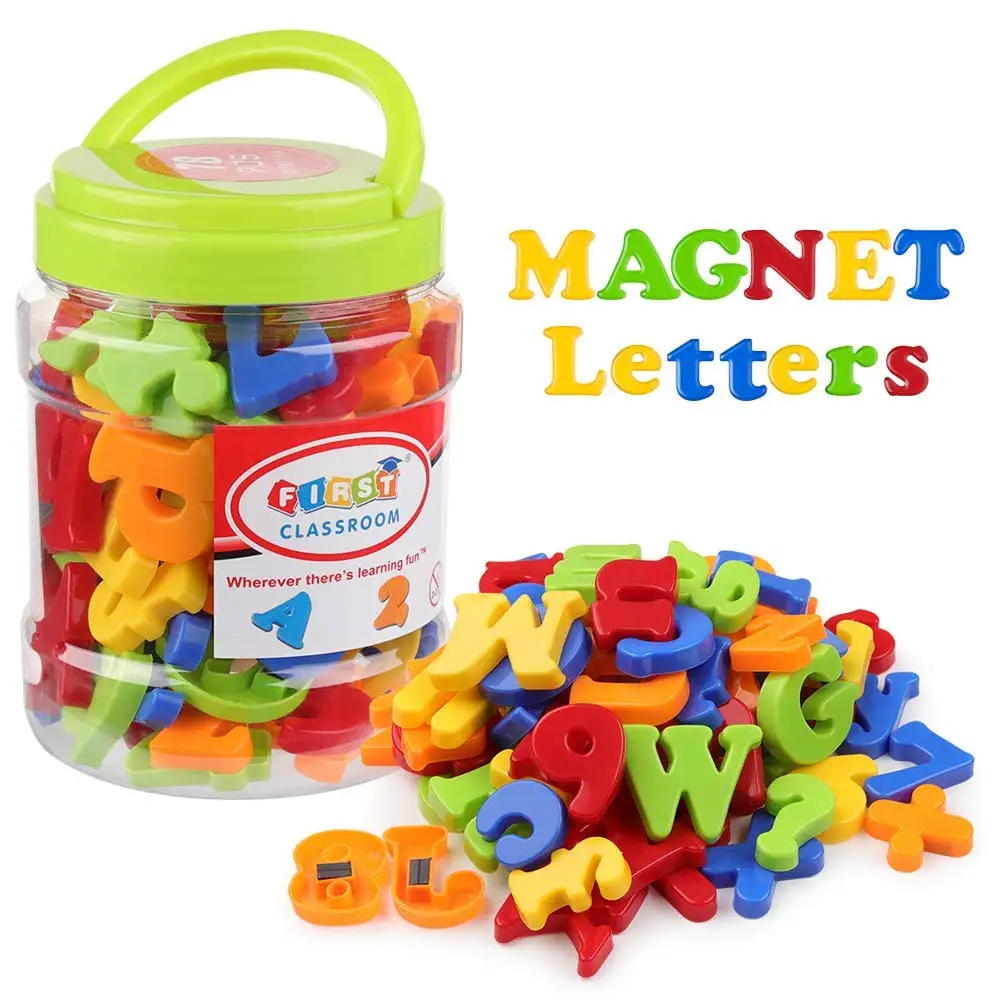 

D-FantiX 78pcs Magnetic Letters Numbers Alphabet Fridge Magnets Plastic Educational Toy Set Preschool Learning Spelling Counting