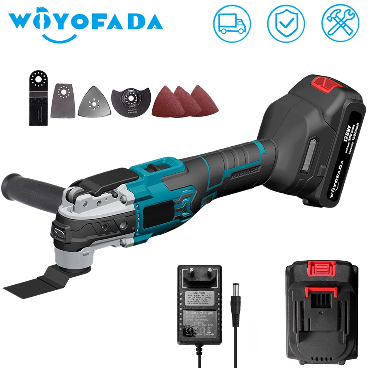 

Brushless Cordless Oscillating Multi Tool Electric Trimmer/Shovel/Cutting Saw For Makita 18V Battery Multifunctional Power Tool