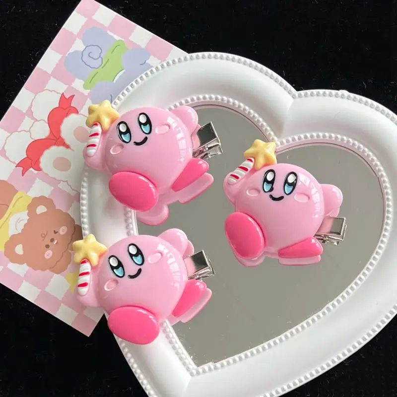 

Новинка Kawaii Милая челка с зажимом Kirby Заколка-Утконос заколка боковой зажим головной убор Универсальный Ins милая девочка Рождественский под...