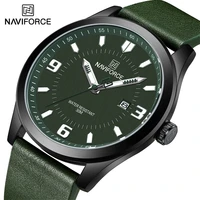 naviforce 2022 new mens watches top brand leather 3atm waterproof sport date quartz business watch for men relogio masculino