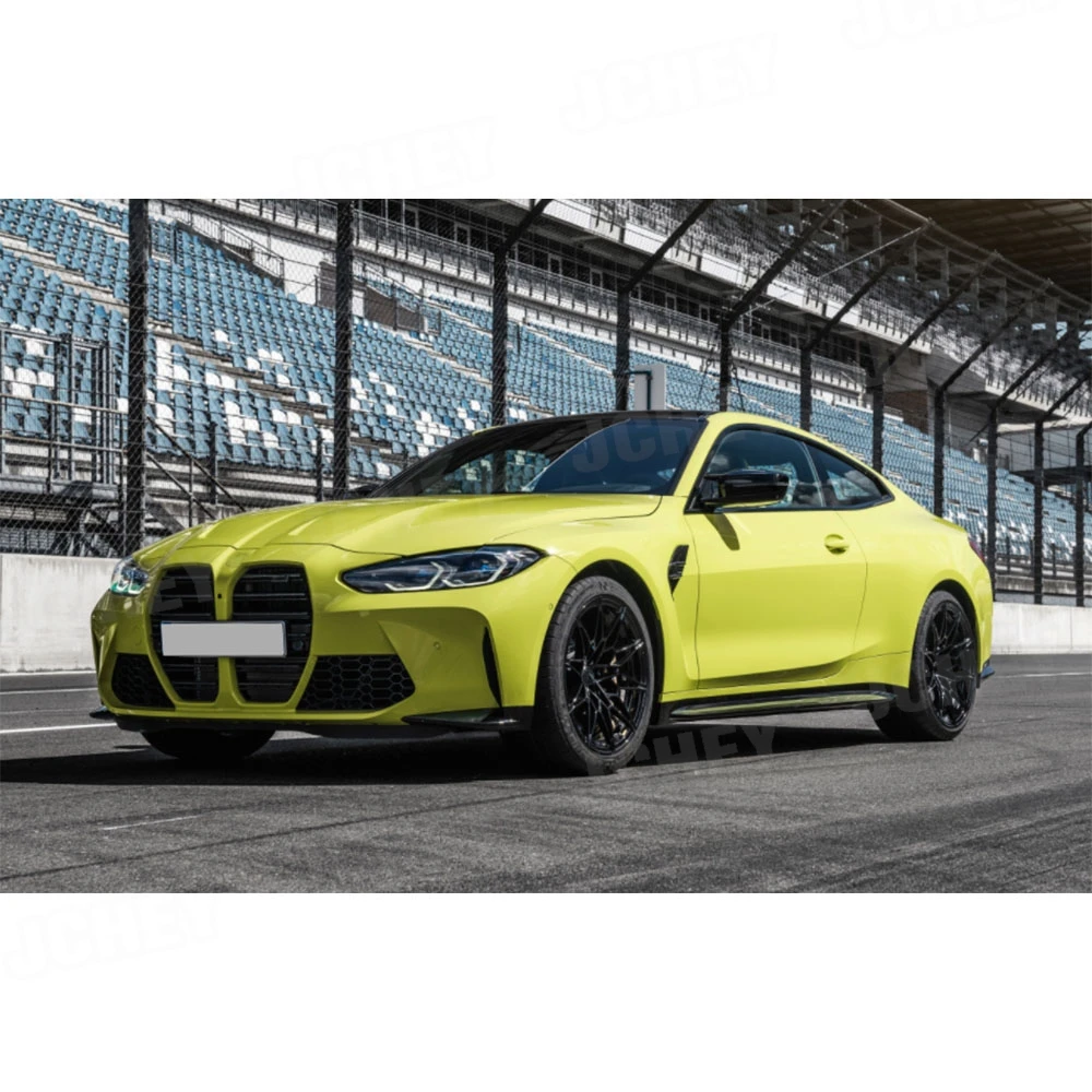 Фото JCHEY сухие боковые юбки из углеродного волокна, фартук-бампер для BMW 4 серии G82 G83 M4 Coupe 2021 + защитный чехол для 2 дверей FRP №2