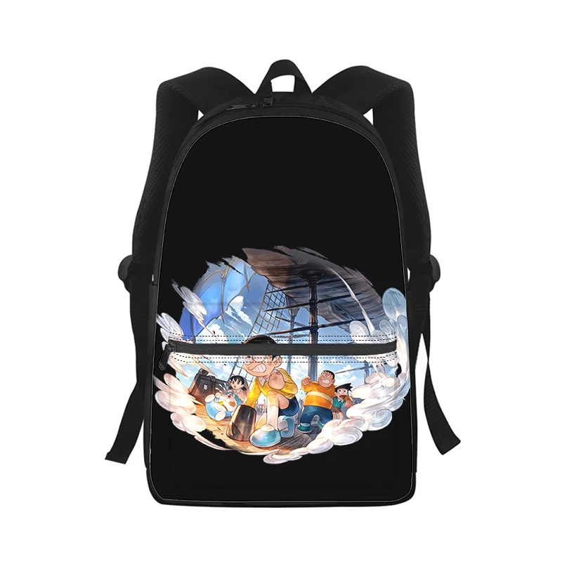 Doraemon Manga Anime Men Women Backpack 3D Print Fashion Student School Bag Laptop Backpack Kids Travel Shoulder Bag