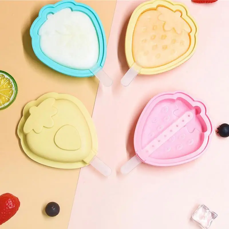 

Kawaii Silicone Ice Cream Mold Popsicle Molds With Lid DIY Homemade Ice Lolly Mold Cartoon Cute Image Handmade Kitchen Tools