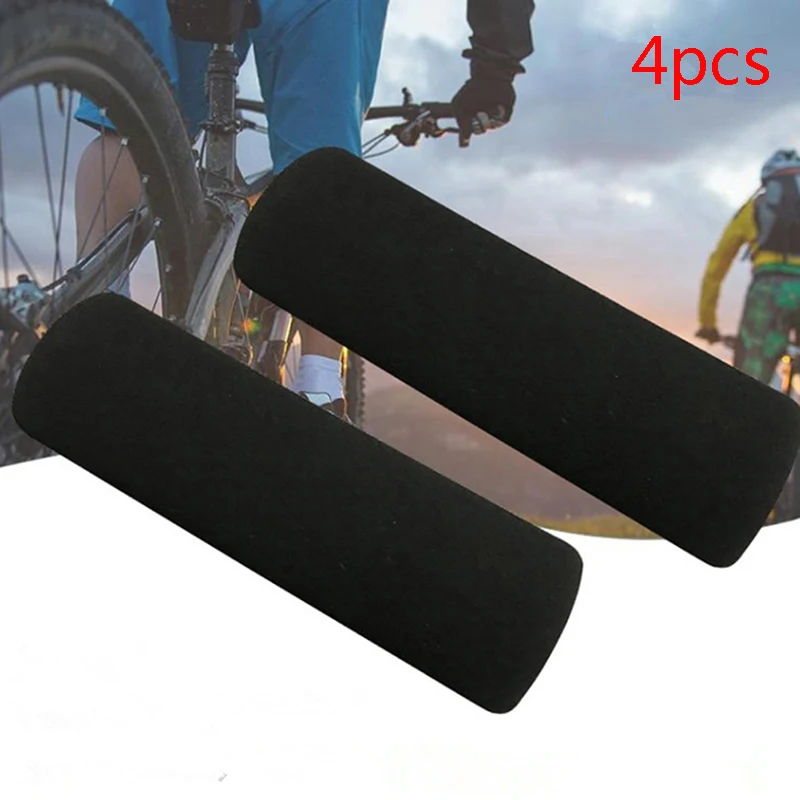

4PCS Motor Handlebar Grip Foam Cover Black Slip-on Anti Slip Vibration Comfort Hand Grips Gloves Cover Motorcycle Accessories