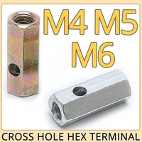 m4 m5 m6 optical cable fixing post pillar colored zinc optical fiber hexagon standoff terminal galvanized cross hole hex nut