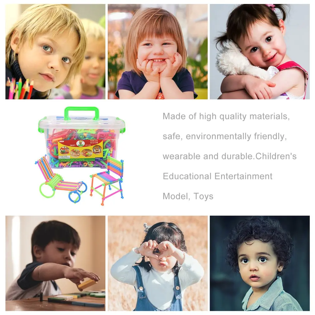 500pcs DIY Creative Intelligence Sticks Blocks Magic Wand Magnetic Designer Construction Set Plastic Model &amp Building |