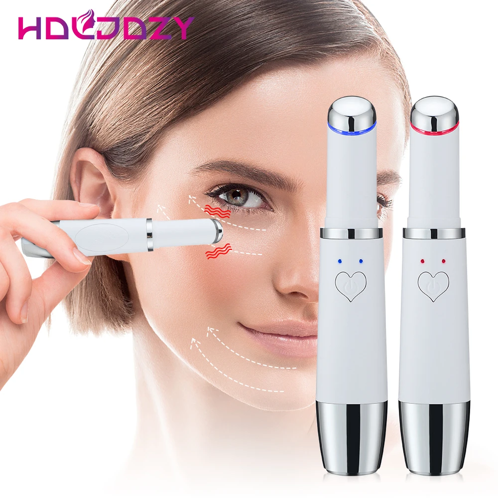 

Electric Eye Massager Pen LED Photon Therapy Vibration Heated Anti-aging Wrinkle Removal Device Dark Circle Puffiness Skin Care