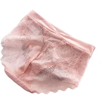 s206 new womens panties lace and silk material sexy female underwear seamless briefs with large size and multicolor soft breath