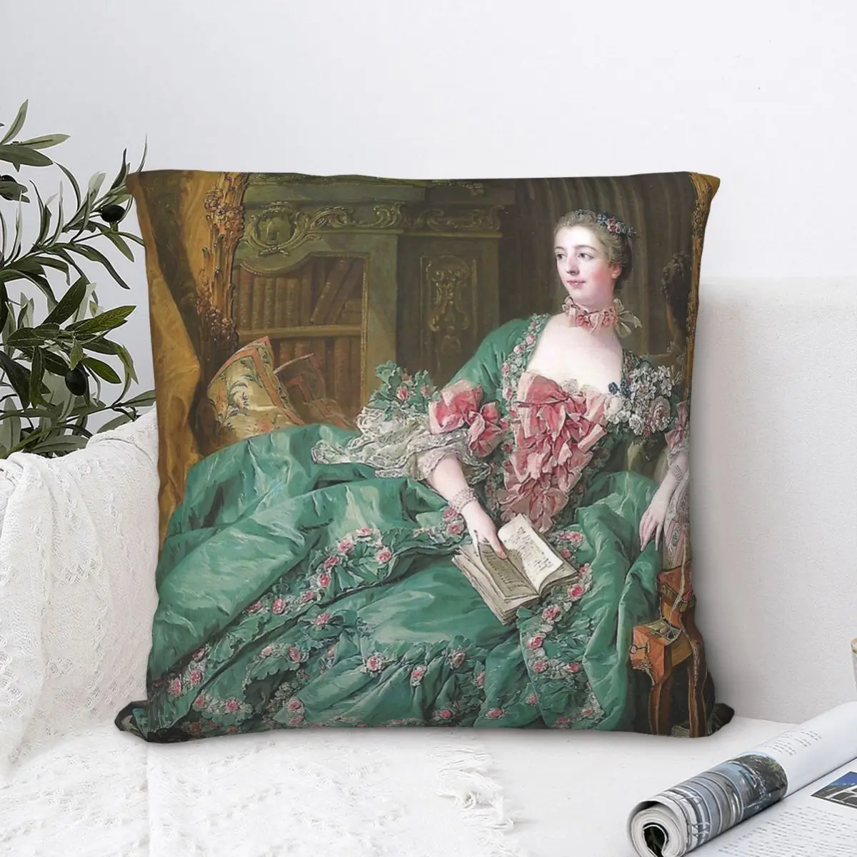 

Boucher's Madame De Pompadour Hug Pillowcase Francois Boucher Rococo Painter Backpack Cushion Bedroom DIY Decorative