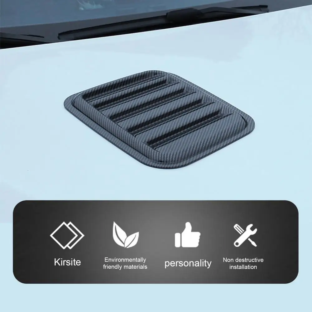 

2Pcs Vent Cover Stickers Universal Hood Trim Stickers Air Intake Flow Vent Engine Trim Stickers