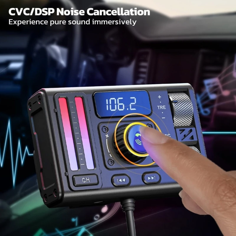 Автомобильный Mp3 Bluetooth-совместимый FM-передатчик с цифровым дисплеем и USB