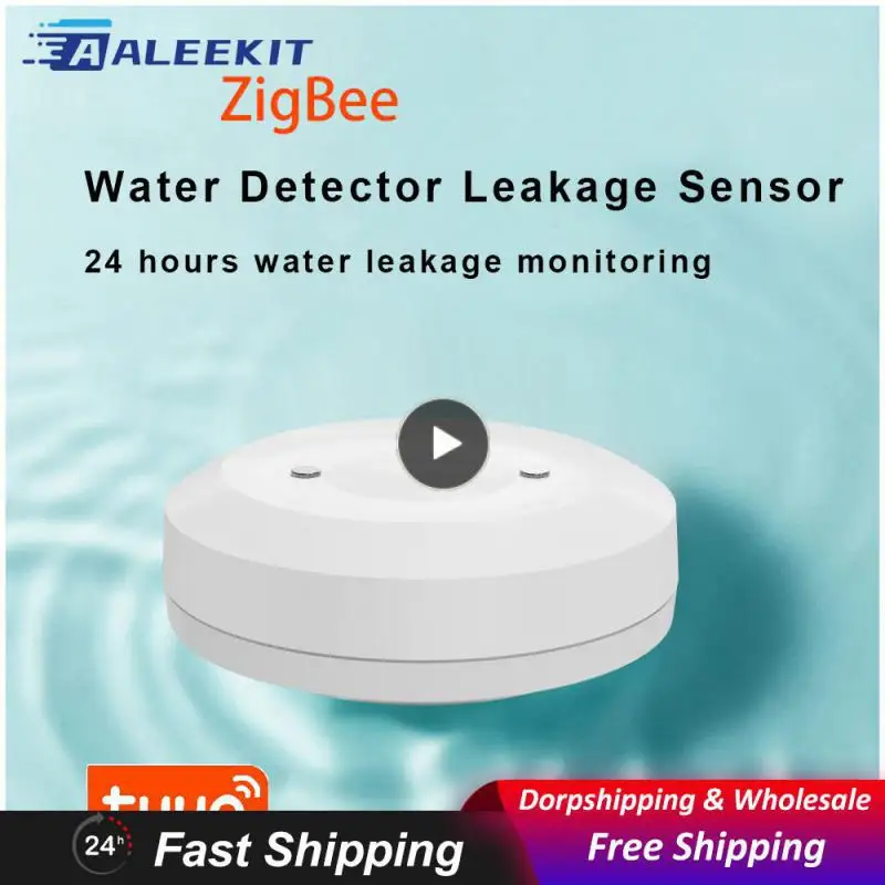 

Датчик утечки Zigbee с приложением Tuya, дистанционное управление, детектор утечки воды, система безопасности дома, датчик погружения в воду