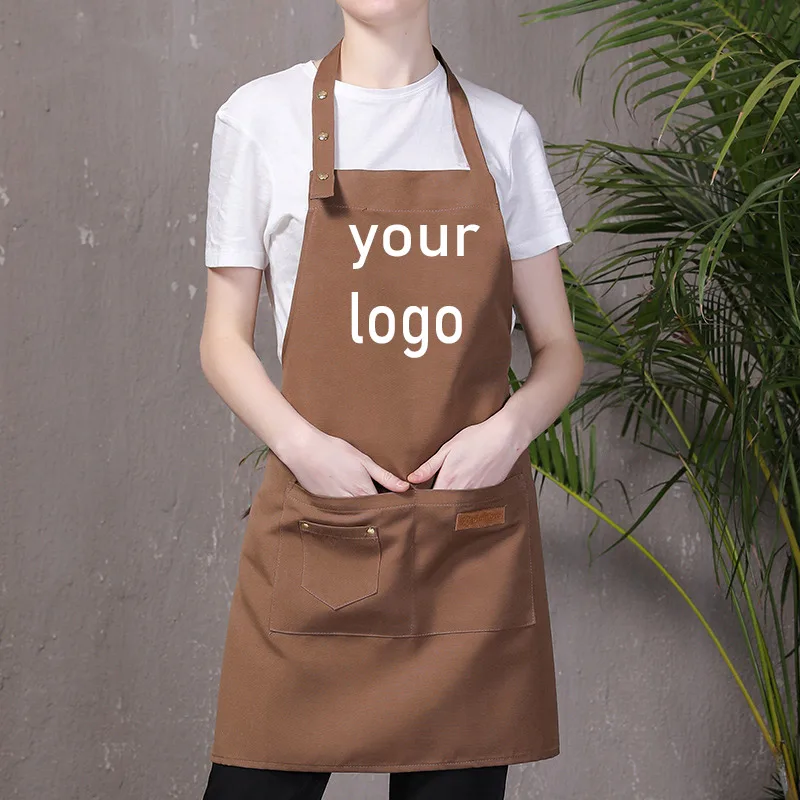 Пользовательский парикмахерский фартук с принтом логотипа