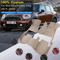 car floor mats for mini countryman f60 20172020 luxury leather mat rugs pad durable carpets interior parts car accessories 2018