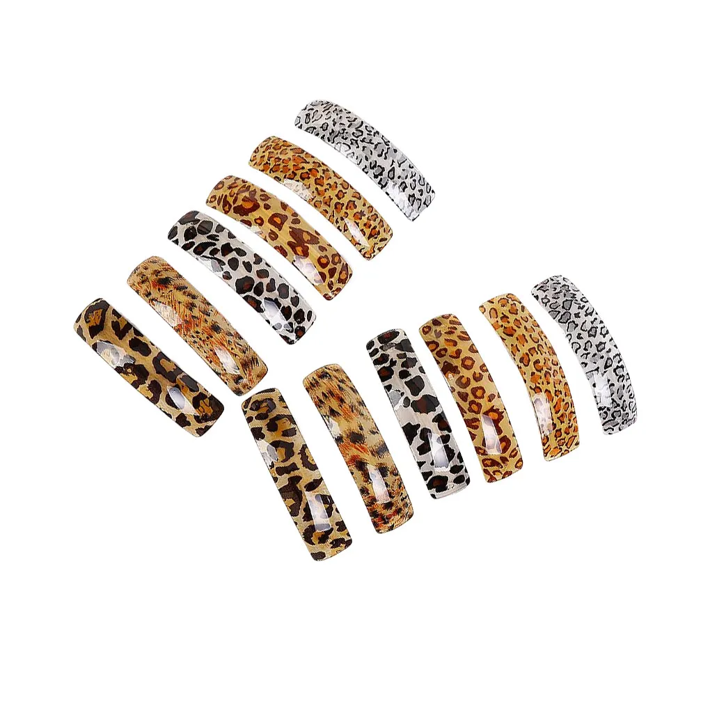 

12pcs Compact Hair Clips Christmas Holder Women Girls Acrylic Hairpin Style Fashionable Barrettes Thick Headwear