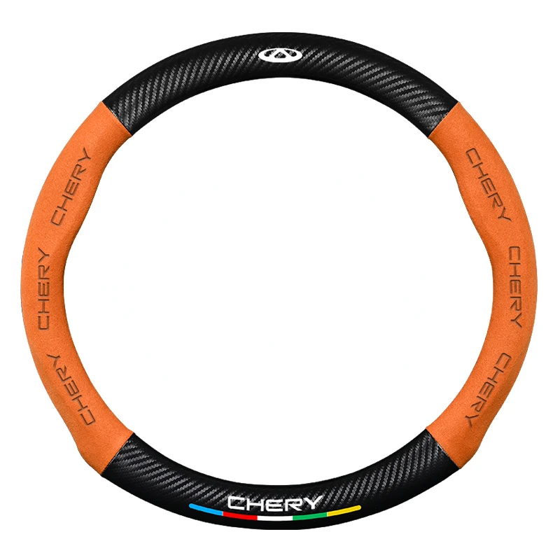 

3D Embossing Carbon Fiber Leather Car Steering Wheel Cover For Chery Tiggo 4 3 GX Arrizo 5 Tiggo 7 8 3 PRO Auto Accessories