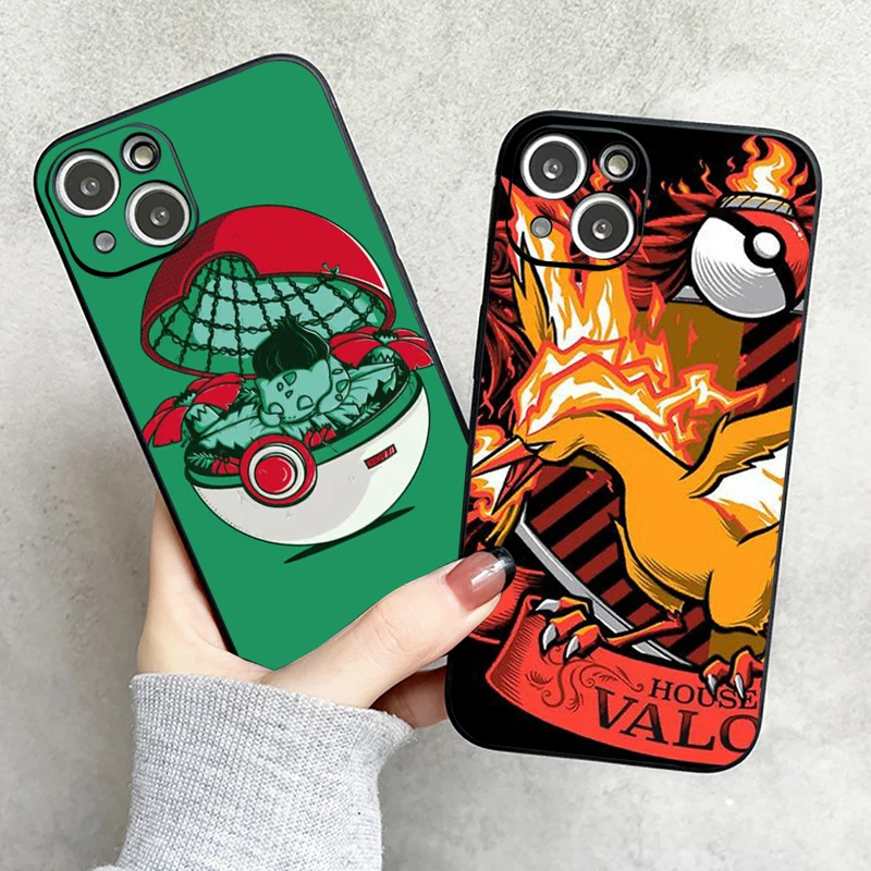 

Pokémon Pikachu Pokemon Phone Case For Funda iPhone 11 12 13 Pro Max Mini X XR XS SE 2020 6 7 8 Plus Etui Celular Soft Carcasa