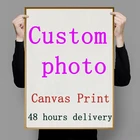 Индивидуальная Печать на холсте, картина для вашей фотографии, холст, плакат, персональный подарок, персонализированные фигурки животных, животных, картины принты для домашнего декора