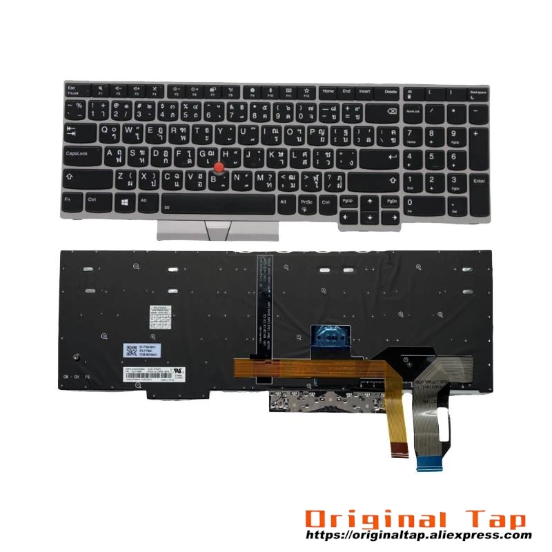 TH Тайская клавиатура с подсветкой для Lenovo Thinkpad E580 E585 E590 T590 P53S L580 L590 P52 P72 P53 P73 01YN693