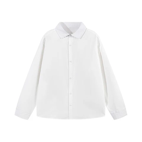 LEGIBLE 2025 женская белая полиэстер рубашка