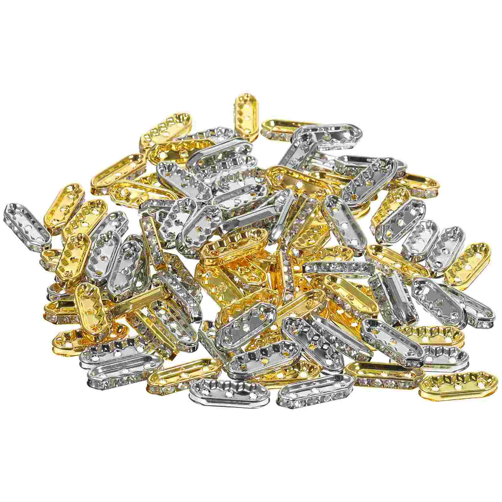 

100 Pcs Beadwork Metal Beads Jewelry Making Crafts Delicate White Diamond Bracelet Small Hair Braids Crafting