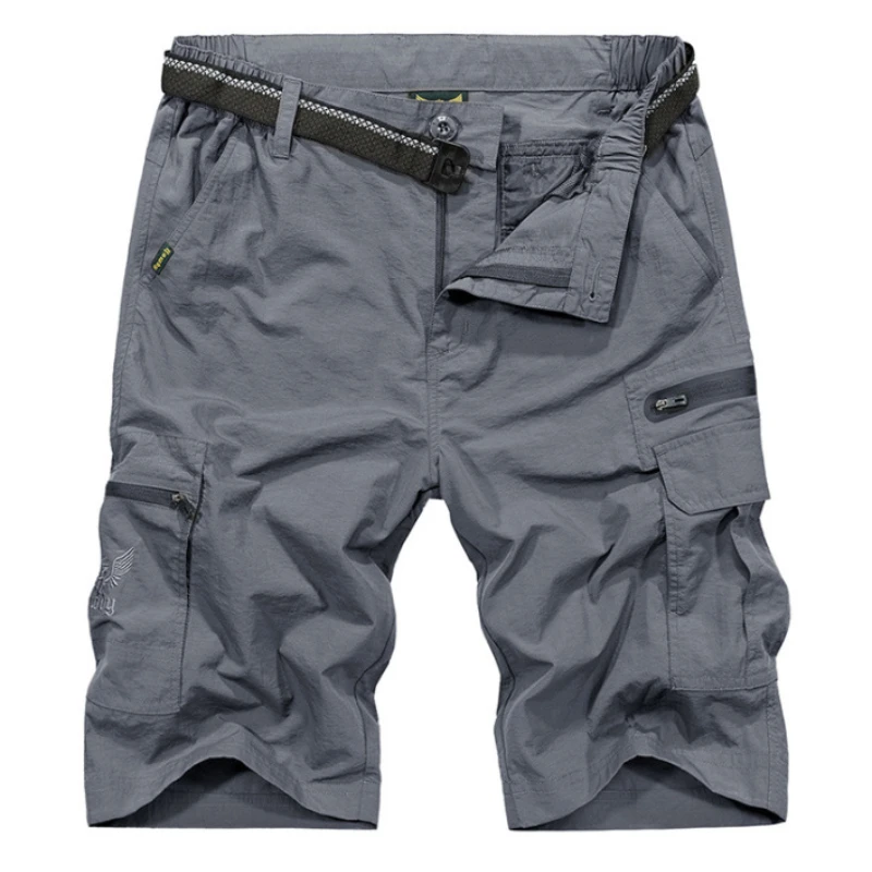 

Men Shorts Cargo Quick Dry Waterproof Mountain Short Pants Casual Summer Male Casual Multi-Pocket Workout Tactical Sweatpants