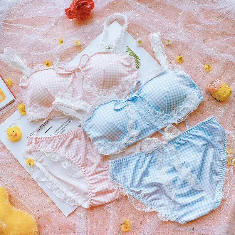 

Комплект белье принцессы женского нижнего белья, ультратонкий, бюстгальтер с оборками