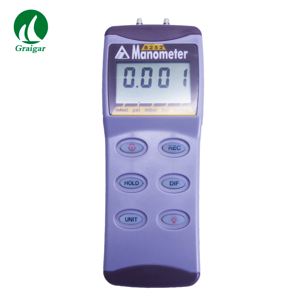 

AZ8252 Portable Digital Manometer Digital Differential Pressure Meter 2 PSI