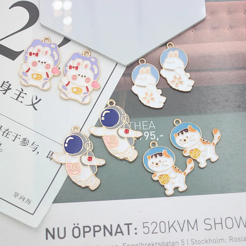 

10 шт./партия, подвески в виде кота и кролика