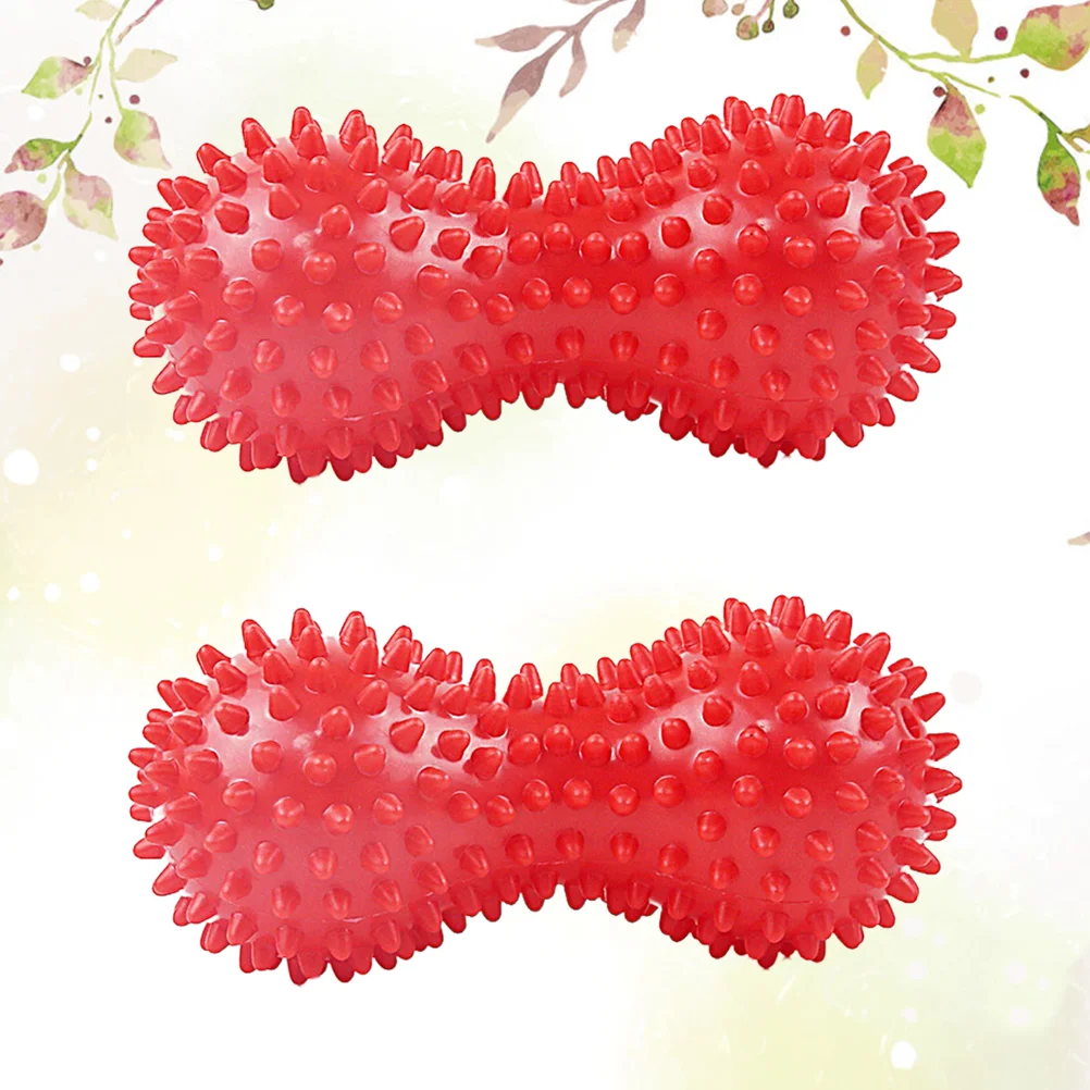 

2pcs Peanut Spiky Balls Trigger Peanut Spiky Balls Point Roller Relief Pain Muscle Relax ( Red )