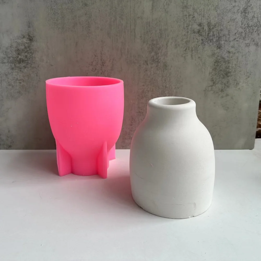 

Large Vase Silicone Mold Handmade Epoxy Resin Plaster Concrete Round Vase Moulds Crafts Art Ornaments Gypsum Planter Pot Mold