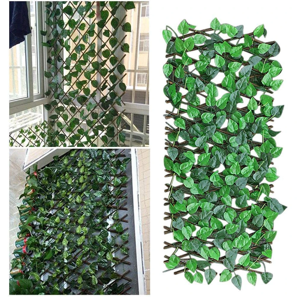 

Simulation Fence Artificial Green Leaf Balcony Privacy Screen Garden Fence UV Protection Privacy Screen Garden Decoration