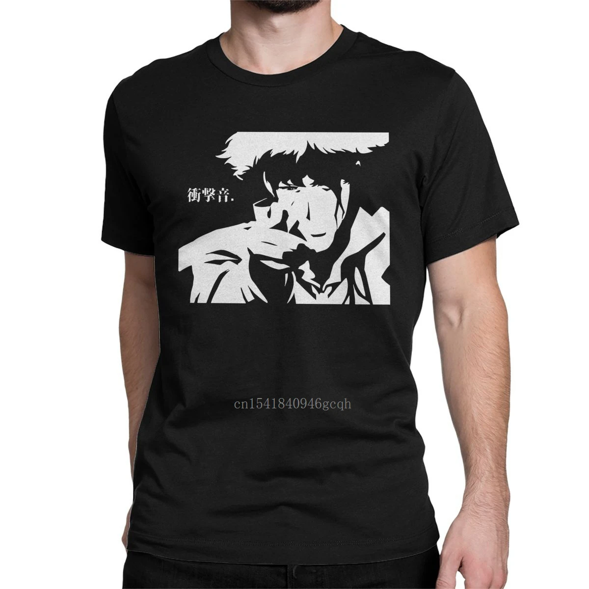 

Mens T-Shirt Cowboy Bebop Oversized Funny Pure Cotton Tee Shirt Space Spike Jet Faye Anime T Shirt Round Collar Tops Plus Size