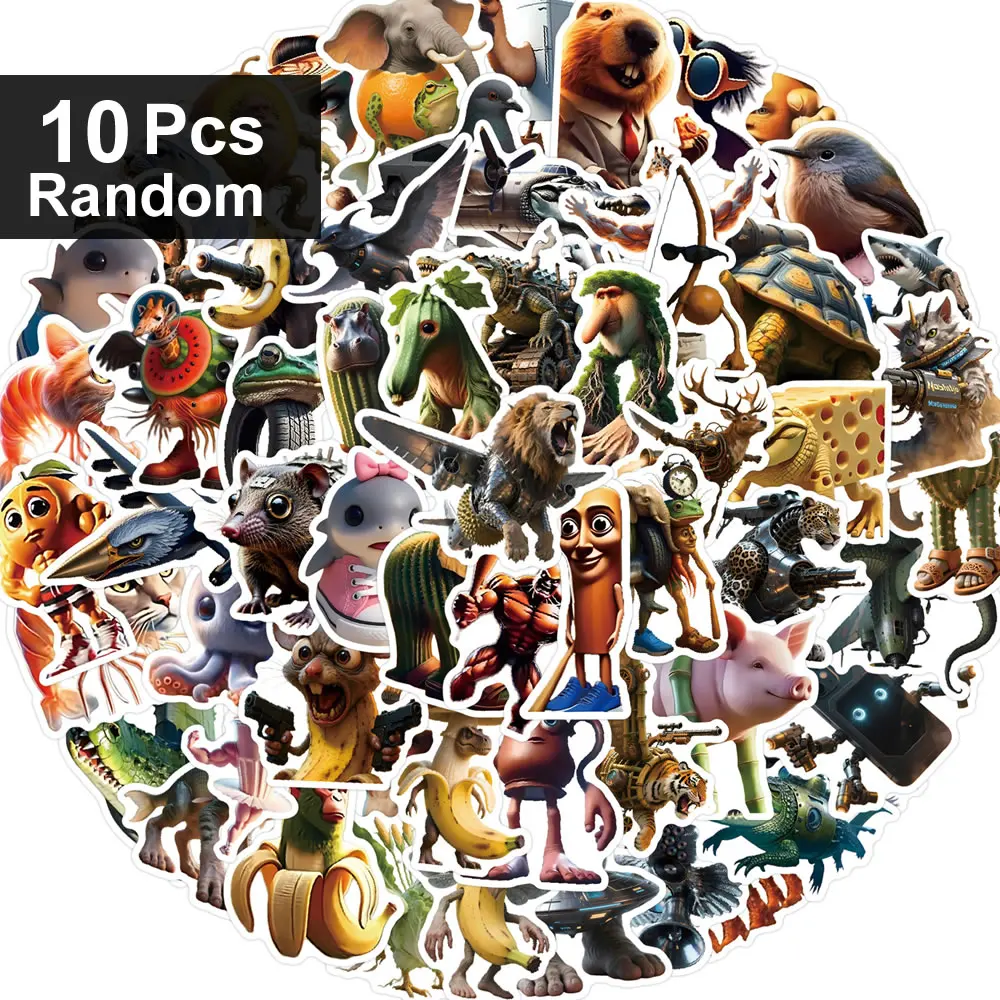 

Абстрактные наклейки с животными Tung Tung Sahur