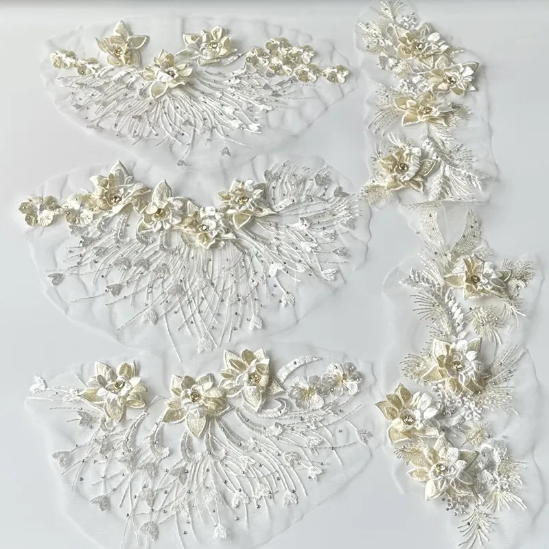 Новинка, 1 шт., Кружевная аппликация в виде цветов