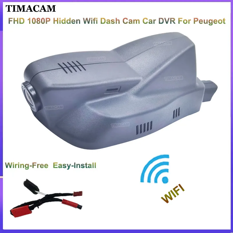 TIMACAM For PEUGEOT 2008 a94 For Citroen C3 Picasso 2013 2014 2015 2016 2017 2018 2019 Dash Cam Camera FHD Wifi Car Dvr Recorder