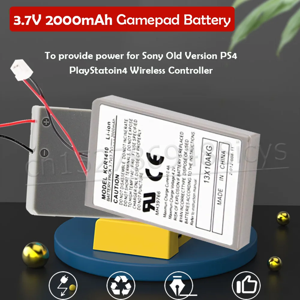 3.7V 2000mAh Rechargeable Battery With USB Cable For Sony Old Version PS4 Playstation 4 Wireless Controller Replacement |