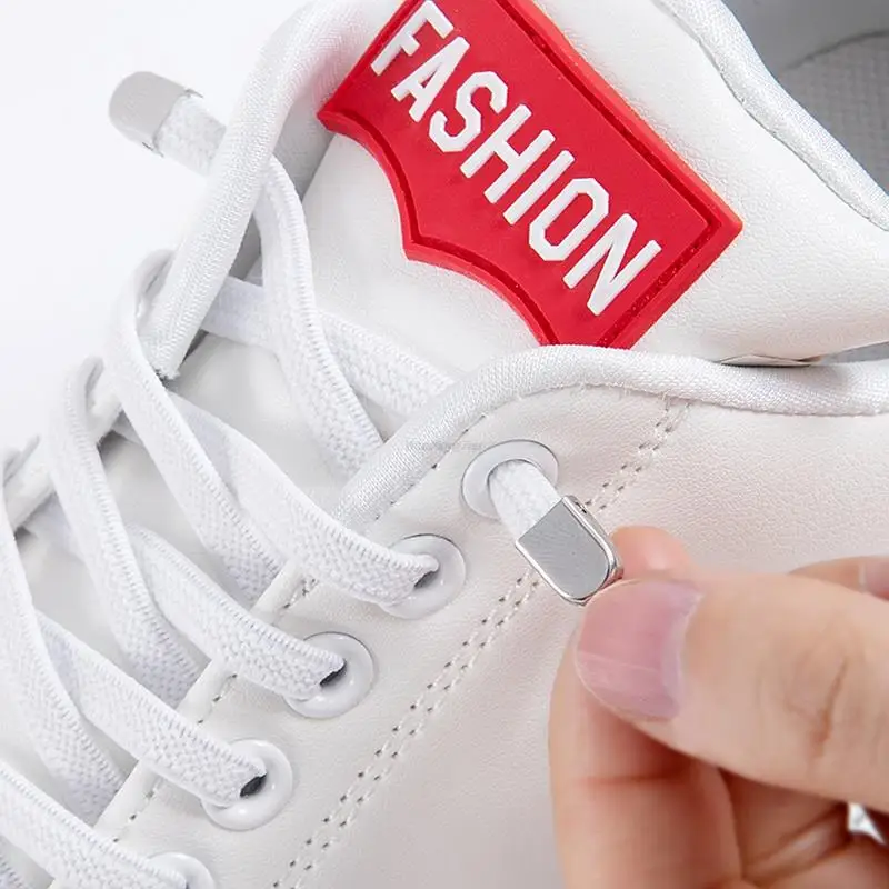

Quality No Tie Shoelaces Elastic Sneaker Shoe laces Outdoor Leisure Flat Shoelace Kids Adult Quick laces Drop shipping Wholesale