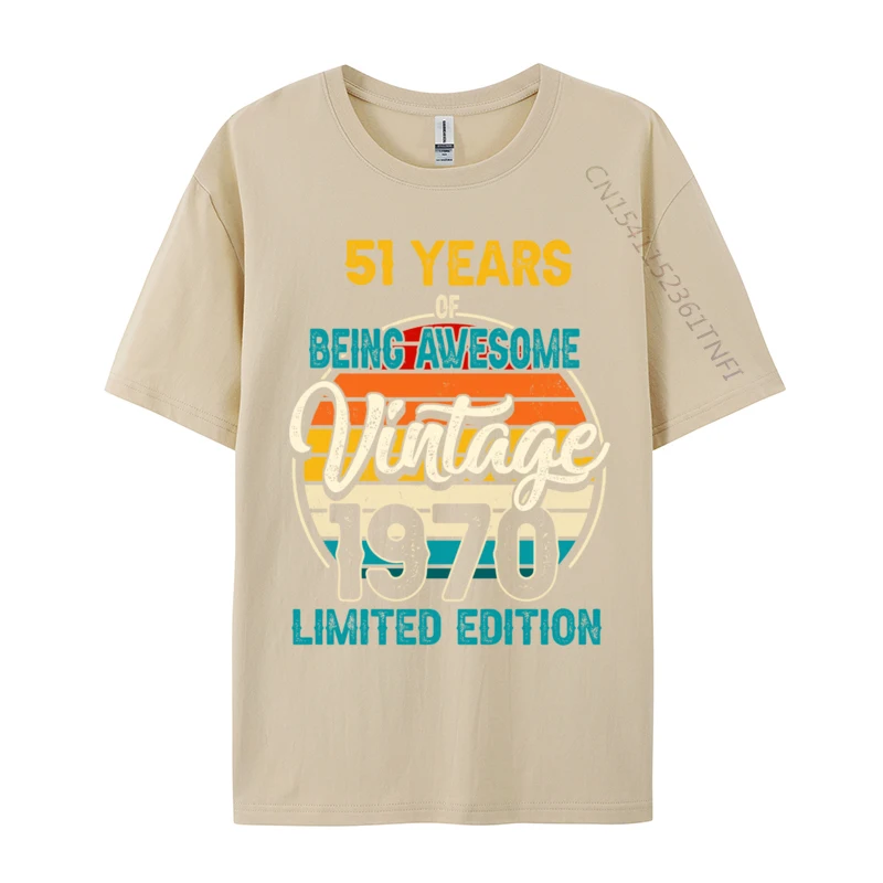 Vintage Limited Edition 1970 Awesome Printing T Shirt For Men Fitness Tight Tops New Design Custom Tees