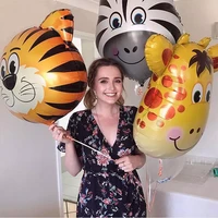 1pcs large animal ballons birthday jungle party safari theme balloon zebra tiger lion birthday party decor kid birthday balloons